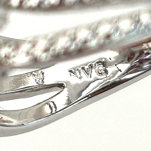 NVC Silver Tone Ladies Women's Ring Cluster Cocktail Size 6.5 Yellow Blue Red - Picture 6 of 13